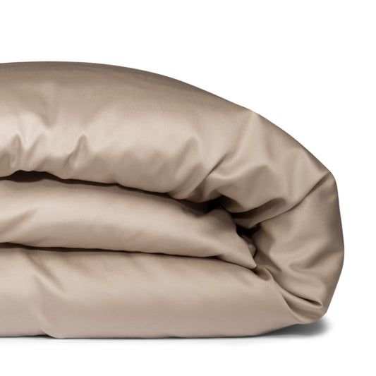 100% Sateen Cotton Duvet Cover Egyptian Sand Closeup