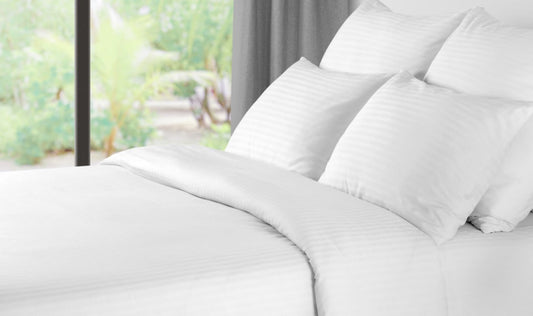 stripy bedding