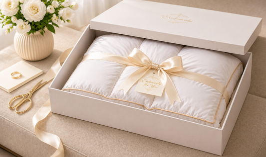 goose down comforter in a box