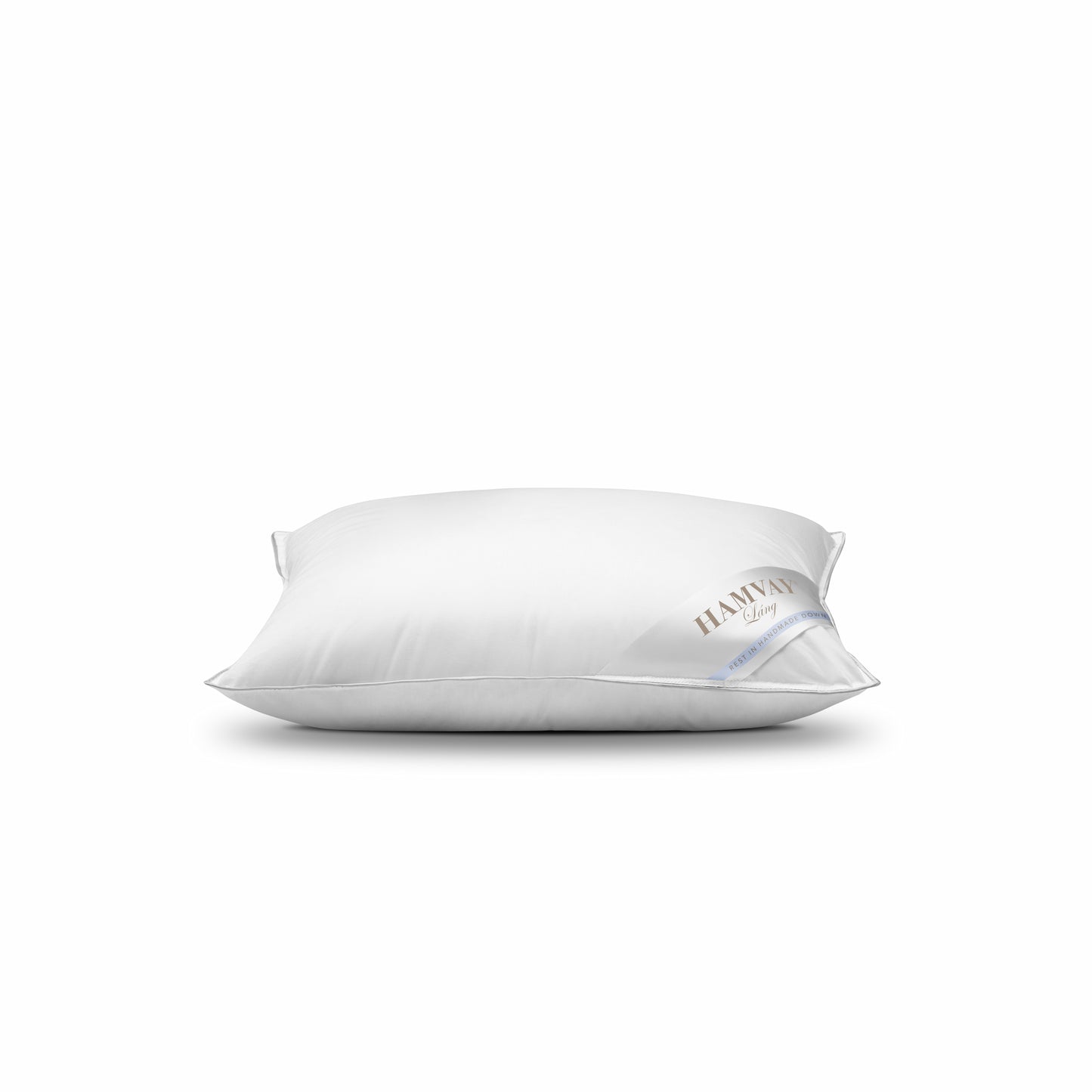 Medium-firm luxurious Hungarian goose down pillow junior-sized