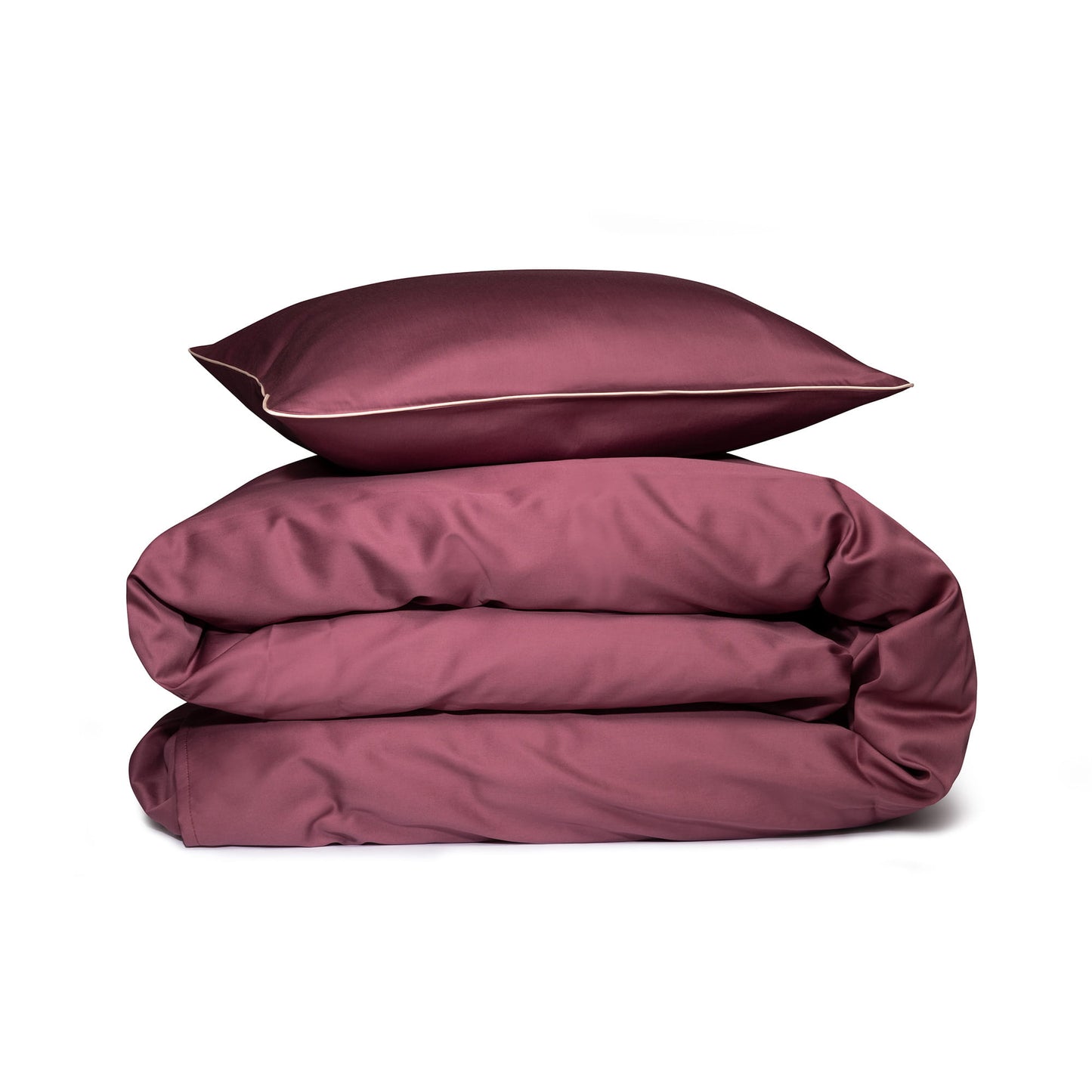 100% Sateen Cotton Pillowcase Dark Orchid With Duvet