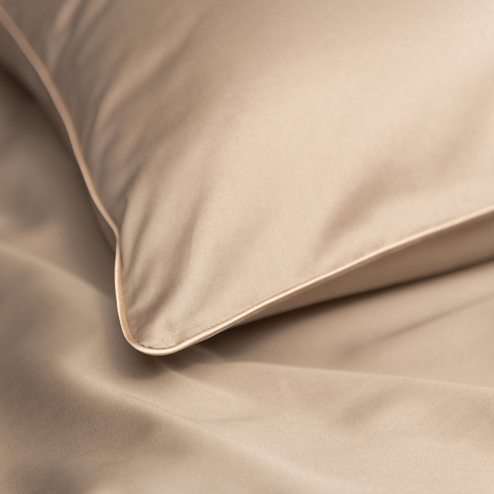100% Sateen Cotton Pillowcase Egyptian Sand