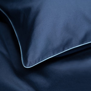 100% Sateen Cotton Pillowcase Royal Blue Closeup