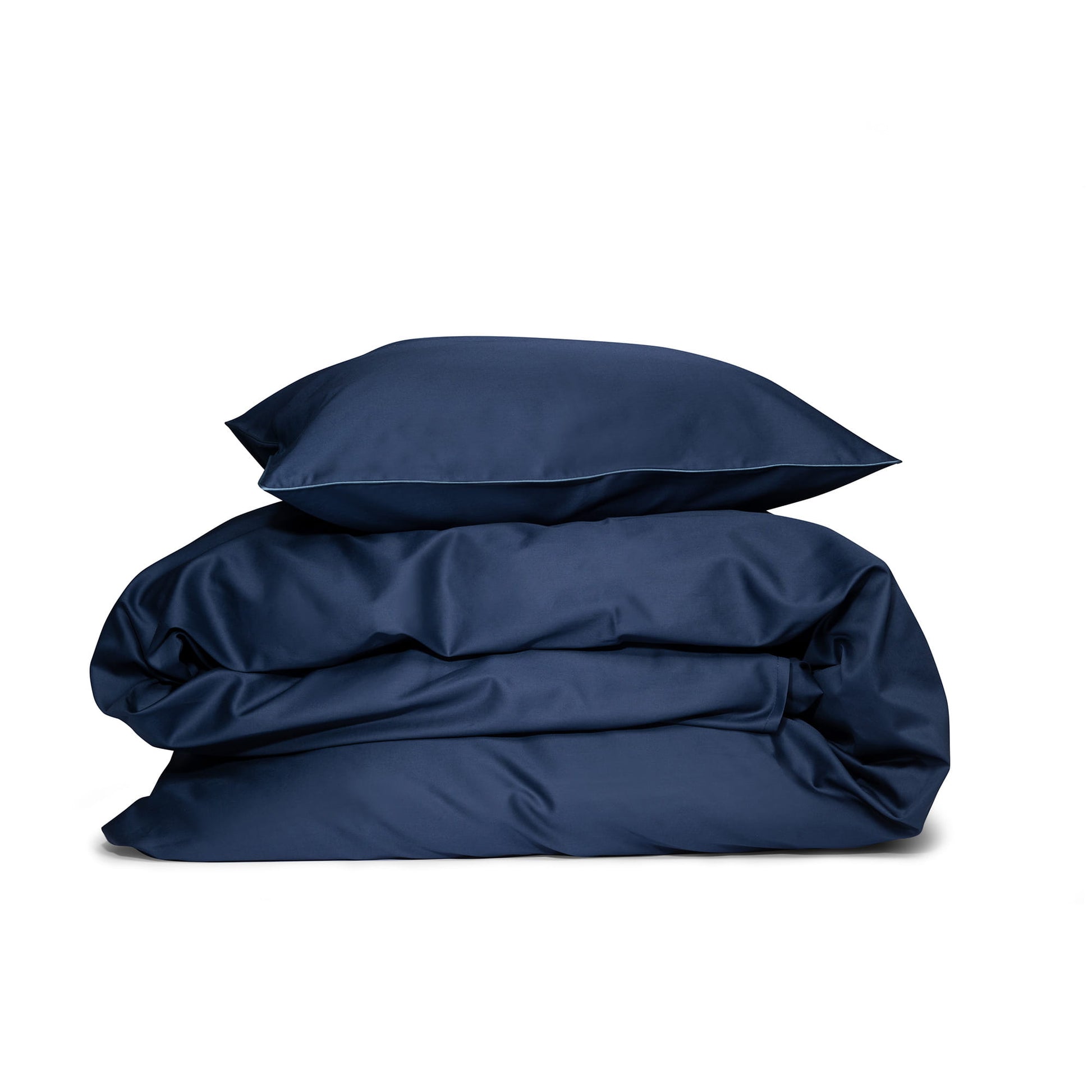 100% Sateen Cotton Pillowcase Royal Blue With Duvet