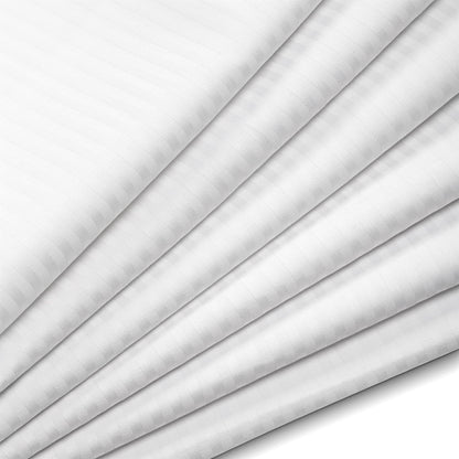Selection of White Striped Sateen Duvet Covers